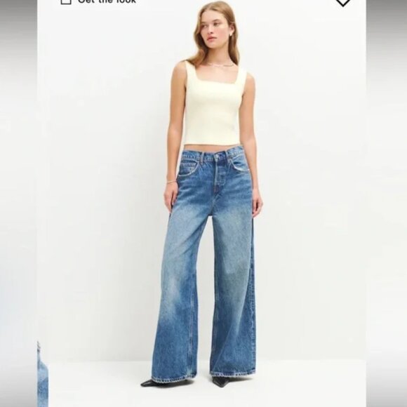 Reformation Julia Ribbed Sweater Tank Ivory - Picture 2 of 4